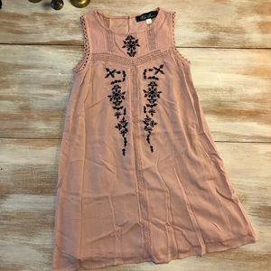 Francesca’s Rose Gold Summer Dress